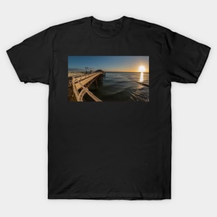 Fisheye view along Cromer Pier at sunrise T-Shirt